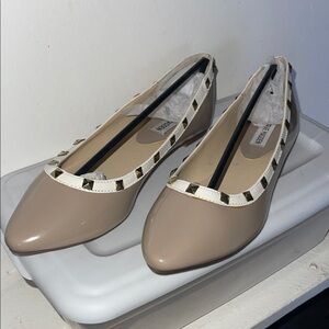 Beige Steve Madden Women Shoes with Studded Trim